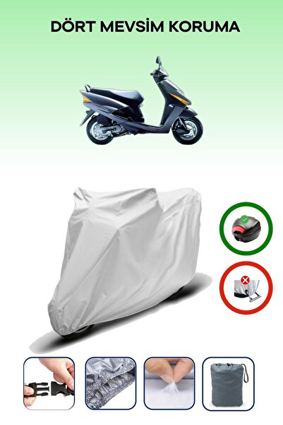 Breen Gray Rear Bag Compatible Honda Beat Compatible Motorcycle Tarpaulin Mot...