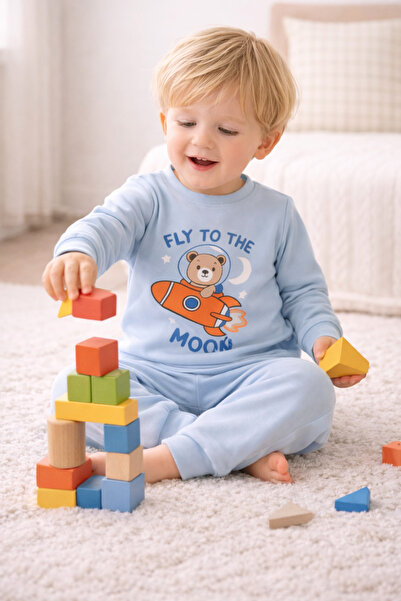 aden kids Transitional Cotton Fabric Cartoon Children's Pajamas Set