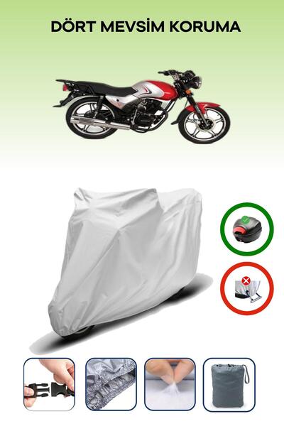 Breen Gray Rear Bag Compatible with Falcon Sk 125 Kmt Compatible Motorcycle Tarpaulin Motor Cover