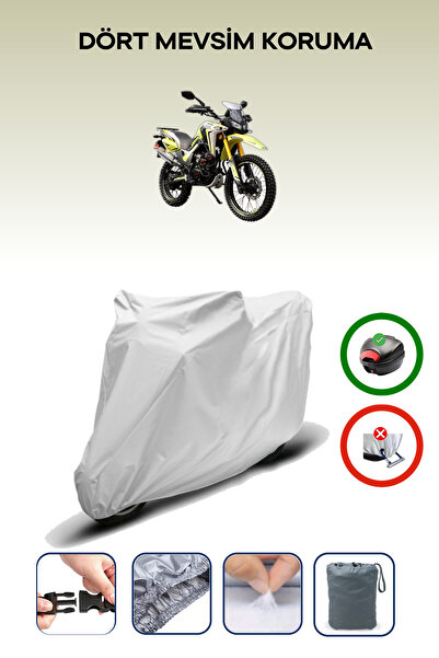 Breen Gray Rear Bag Compatible Arora Cr250 Compatible Motorcycle Tarpaulin Mo...
