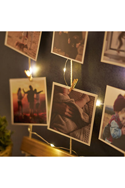 Hediyesepeti Kişiye Özel 12 Fotoğraflı Işıklı Fotoğraf Panosu 70 cm x 36 cm 28 Led Işık