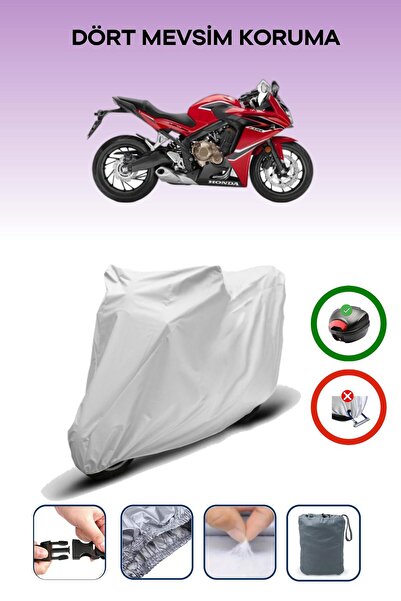 Breen حقيبة خلفية رمادية متوافقة مع غطاء محرك الدراجة النارية Honda CBR 600 F المتوافق مع الدراجات النارية