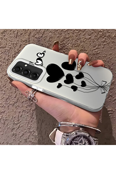 ucuc جراب هاتف سامسونج جالاكسي A16 من السيليكون المقاوم للصدمات بنمط بالون القلب