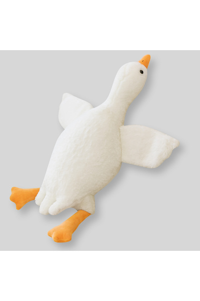 Choice لعبة قطيفة ناعمة على شكل أوزة بيضاء بطول 50 سم للقطط والكلاب، تساعد عل...