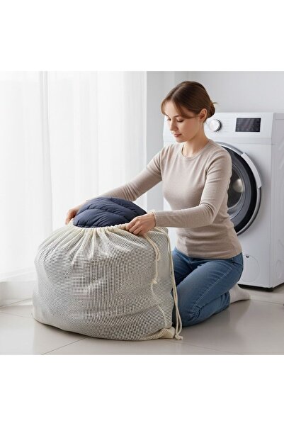 Marsilyan شبكة غسيل ملابس وستائر بحجم كبير جدًا 120×150 سم - كبيرة جدًا، متين...