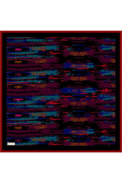 Pierre Cardin Red 90X90 Silk Crepe Satin Scarf