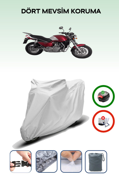 Breen Gray Rear Bag Compatible Jawa 650 Style Compatible Motorcycle Tarpaulin...