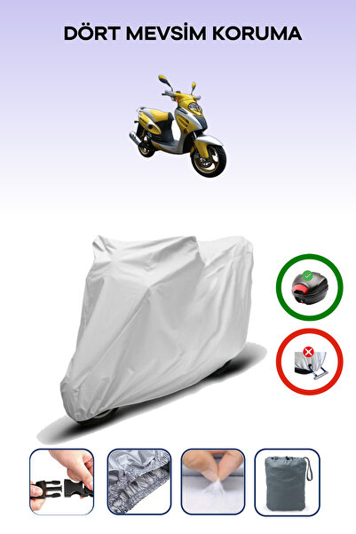 Breen Gray Rear Bag Compatible Mondial 125 Rr Compatible Motorcycle Tarpaulin...