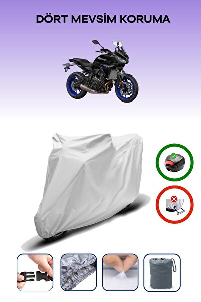 Breen Gray Rear Bag Compatible Yamaha Tracer 7 Compatible Motorcycle Tarpauli...