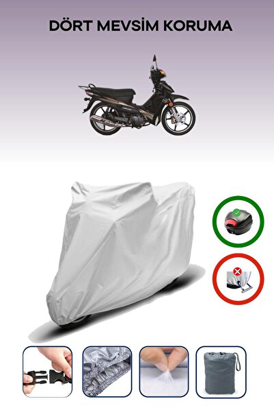 Breen Gray Rear Bag Compatible Rks Jaguar 100 Compatible Motorcycle Tarpaulin...