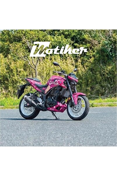 Motiker Yamaha MT-25 Pembe Barbie Tasarım Sticker Etiket Modeli
