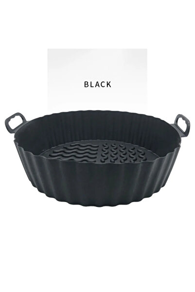 Choice 1pc Black Air Fryer Silicone Liners Air Fryer Silicone Pot Reusable Silicone Air Fryer Liners Food S