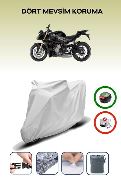 Breen حقيبة خلفية رمادية متوافقة مع غطاء محرك الدراجة النارية BMW S 1000 R المتوافق مع الدراجات النارية