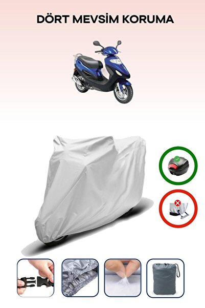 Breen Gray Rear Bag Compatible Kymco Movie XL 125 Compatible Motorcycle Tarpa...