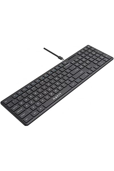 Havit KB252 USB-C Wired Keyboard with Quiet Typing and Numeric Keypad