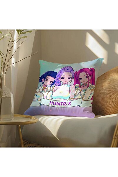 Choice z4 30X30cm Pop-Cartoon Movie K-Pop Demon Hunters Pillow Case Silky elegant Comfort Sofa Bed Invisib