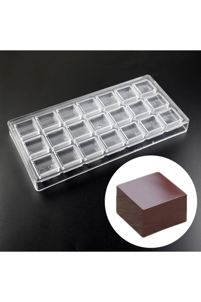 Choice قالب شوكولاتة HY001 من البولي كربونات، شكل مكعب، دبي، حلوى بونبون، عجي...