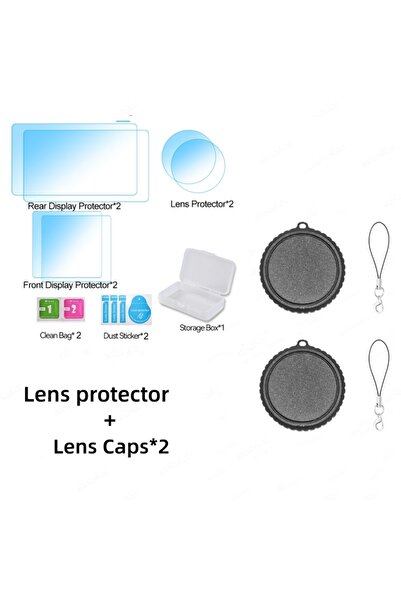 Choice طقم غطاءين لعدسة كاميرا DJI Osmo Action 6، غطاء حماية من السيليكون الم...