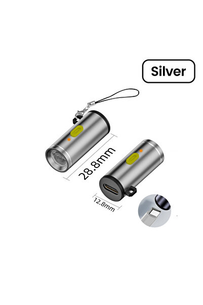 Choice ولاعة سجائر صغيرة محمولة من النوع C فضية اللون، تعمل بالضغط، آمنة للاستخدام الخارجي