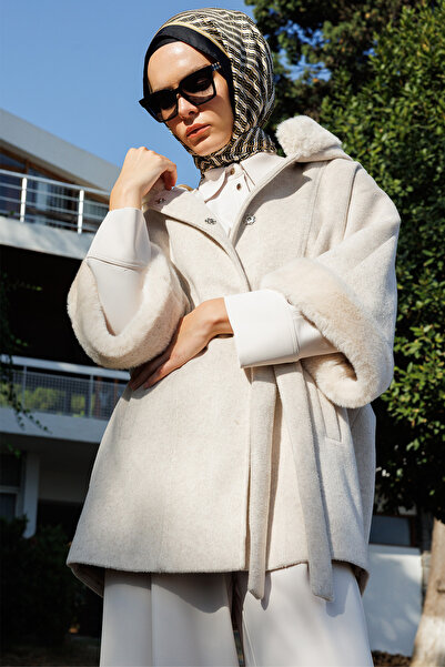 Setrms Kapüşonlu Kaşe Kaban