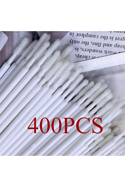 Choice4 400 قطعة من فرش الرموش البيضاء الصغيرة للاستخدام مرة واحدة، أعواد تنظيف الرموش، فرشاة صغيرة، عصا وضع الماسكارا