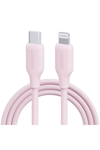 Choice كابل سيليكون للشحن السريع من نوع USB-C إلى Lightning، بطول 27 واط، من ...