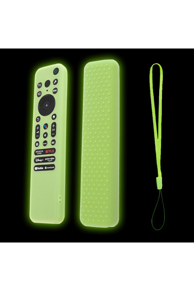 Choice غطاء حماية سيليكوني أخضر مضيء لجهاز التحكم عن بعد لتلفزيون سوني RMF-TX...