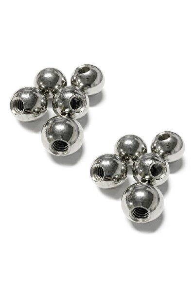 Choice white color 10 Pack 17mm Ball Head with 1/4 inch Threaded Screw Socket Stainless Steel Swivel Ball J