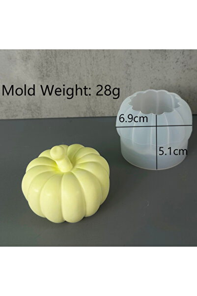 Choice قالب شمعة سيليكون على شكل يقطينة، يمكنك صنعه بنفسك، زينة هالوين، جبس، راتنج إيبوكسي، صب الخرسانة