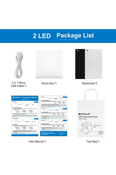 Choice خيمة تصوير صغيرة قابلة للطي والحمل، مزودة بمصباحي LED، بقطر 20 سم، بقو...