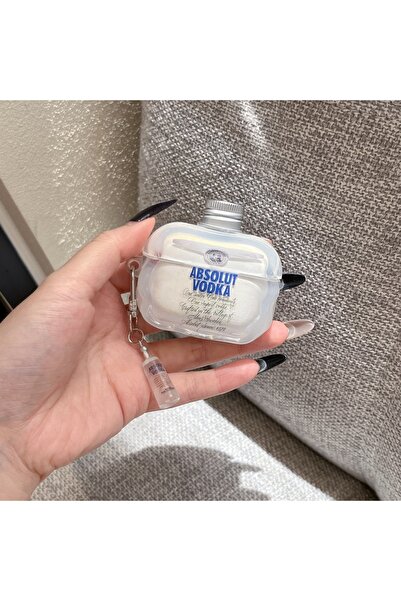 Choice علبة سماعات أذن بتصميم زجاجة نبيذ سيليكونية، مناسبة لسماعات AirPods Pro 1