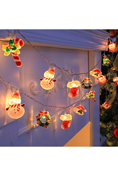 Choice أضواء سلسلة عيد الميلاد LED بيضاء دافئة من 3M20LED، مع سانتا/رجل الثلج...