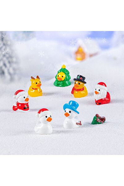 Choice مجموعة من 7 قطع من زينة البط الصغيرة المصنوعة من الراتنج، مثالية لتزيي...