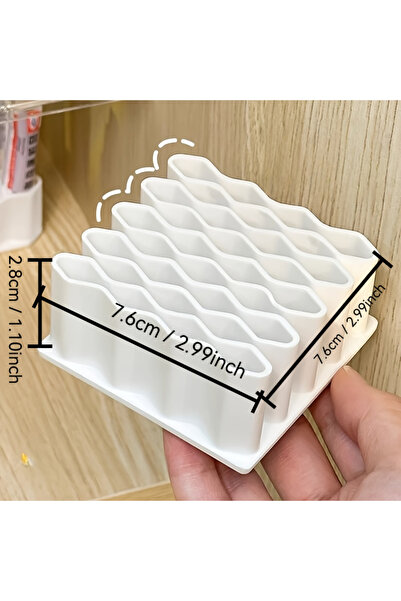 Choice حامل مرهم أبيض، حامل مرهم مكتبي، مصنوع من السيليكون، رف تخزين مستحضرات...