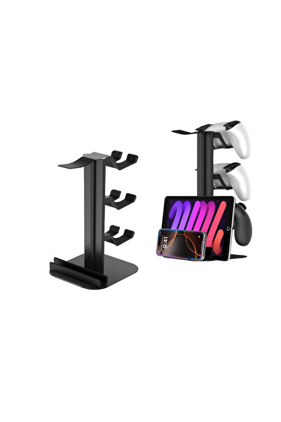 Choice حامل تخزين عالمي ثلاثي الطبقات لأجهزة التحكم PS5 و PS4 و iPad، حامل للهاتف المحمول مصنوع من الألومنيوم...