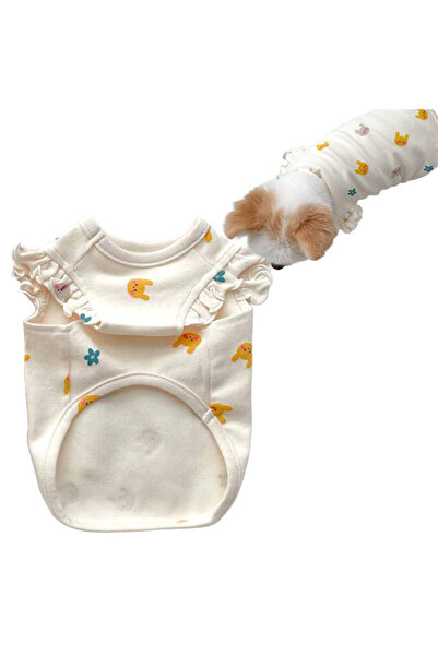 Choice WHITE M Cat Dog Tank Top Small Medium Breed Sleeveless S/M/L/XL Machine Washable Two Legs Puppy Kitt