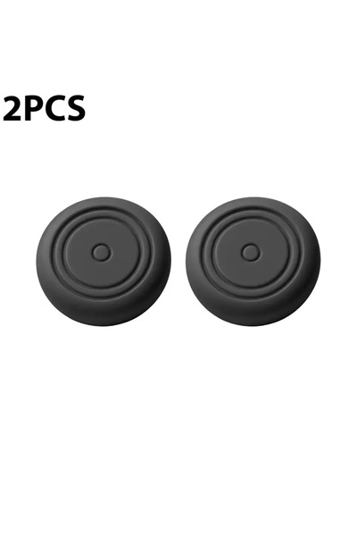 Choice غطاء عصا التحكم المصنوع من السيليكون الأسود (قطعتان) لجهاز نينتندو سوي...