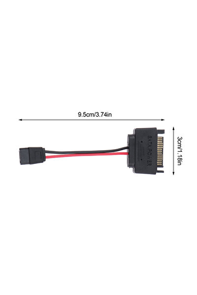 Choice 1Pc 1Pc SATA 15-Pin Male To 6-Pin Female Slimline Power Adapter Cable ...