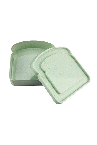 Choice green Sandwich Containers Lunch Box Toast Storage Box With Lid Portable Food Storage Case Reusable M