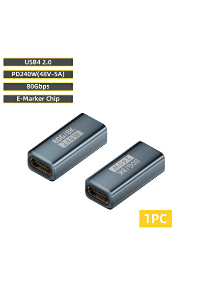Choice محول شحن USB-C إلى Type-C بزاوية مستقيمة 240-80-MM-SH USB4 2.0 PD بقدر...