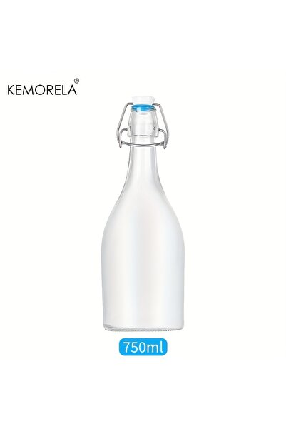 Choice 750ML 1PC 500ml/750ml Frosted Glass Beverage Bottle with Flip Lock Airtight Brewing Jar for Kombucha