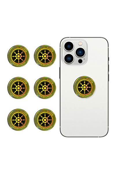 Choice 6 pcs Gold 6 Pcs EMF Protection Anti-Radiation Stickers Cell Phone Pro...