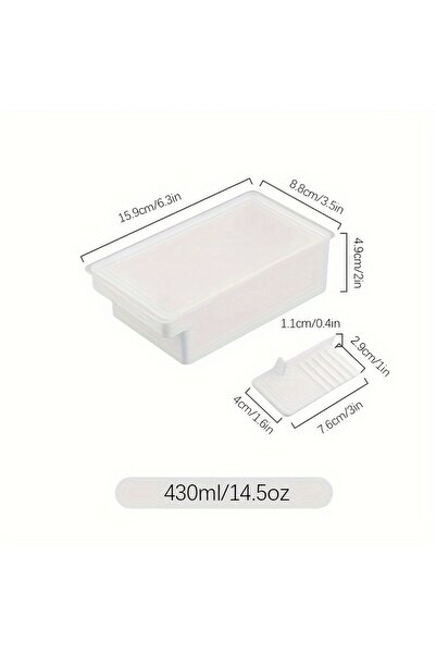 Choice 1pc Multifunctional Butter & Cheese Storage Box with Lid - Perfect for kitchen freshness, slicing, a