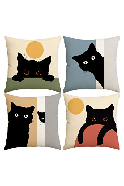 Choice غطاء وسادة على شكل قطة لطيفة، مقاس 45×45 سم، من BZ905 إلى BZ908، قطعة ...