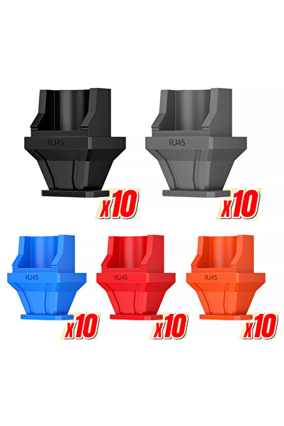 Choice Five colors 50 Pcs AMPCOM Snap-in RJ45 Protector Blocker Protective Co...