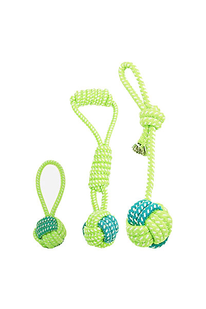 Choice M light green Heavy Duty Rope Toy for Power Chewers | Multi-Texture Tug-of-War & Dental Chew Dog Toy