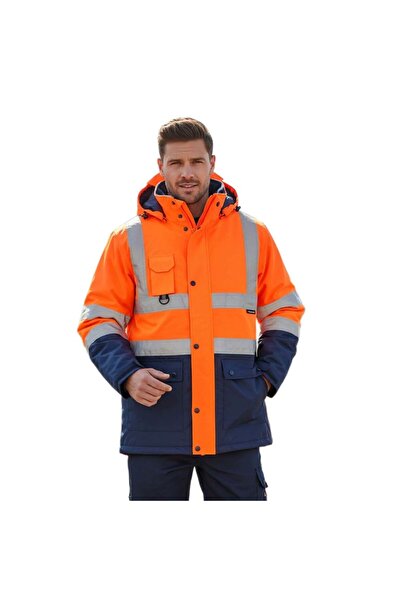 Bullut Vento Oxford Kumaş 5+1 Turuncu Lacivert Kışlık Parka (PR07)