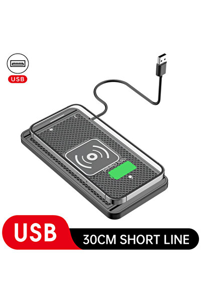Choice USB 30cm Cable 20W Wireless Charger for Car Non Slip USB with 40W Car Charger for iPhone 16/16 Plus/