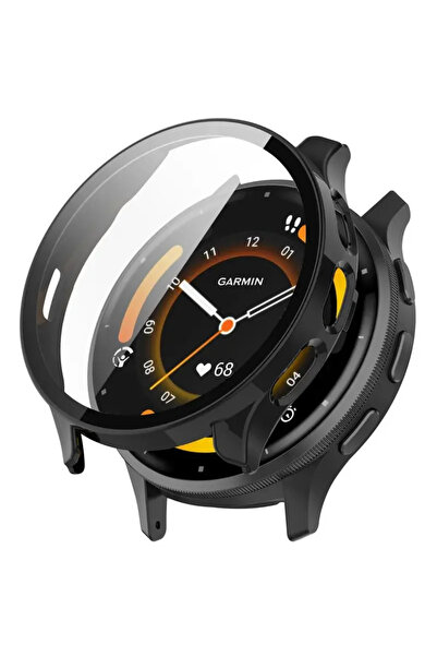 Choice غطاء حماية زجاجي أسود مقوى لساعة جارمن فينو 3 الذكية، متوافق مع فينو 3...