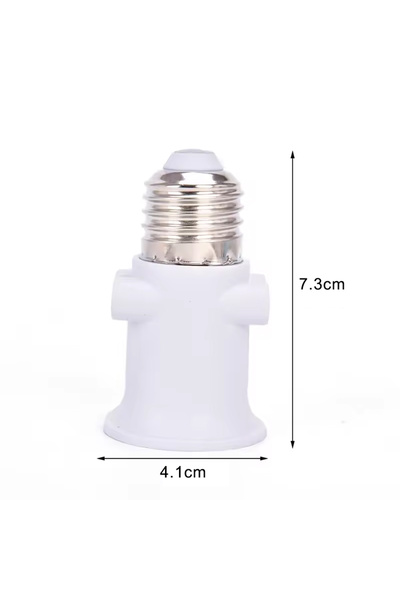Choice E27 White 1 PCS AC100-240V 4A PBT Fireproof E27 Bulb Adapter Lamp Holder Base Socket with EU Plug Wh